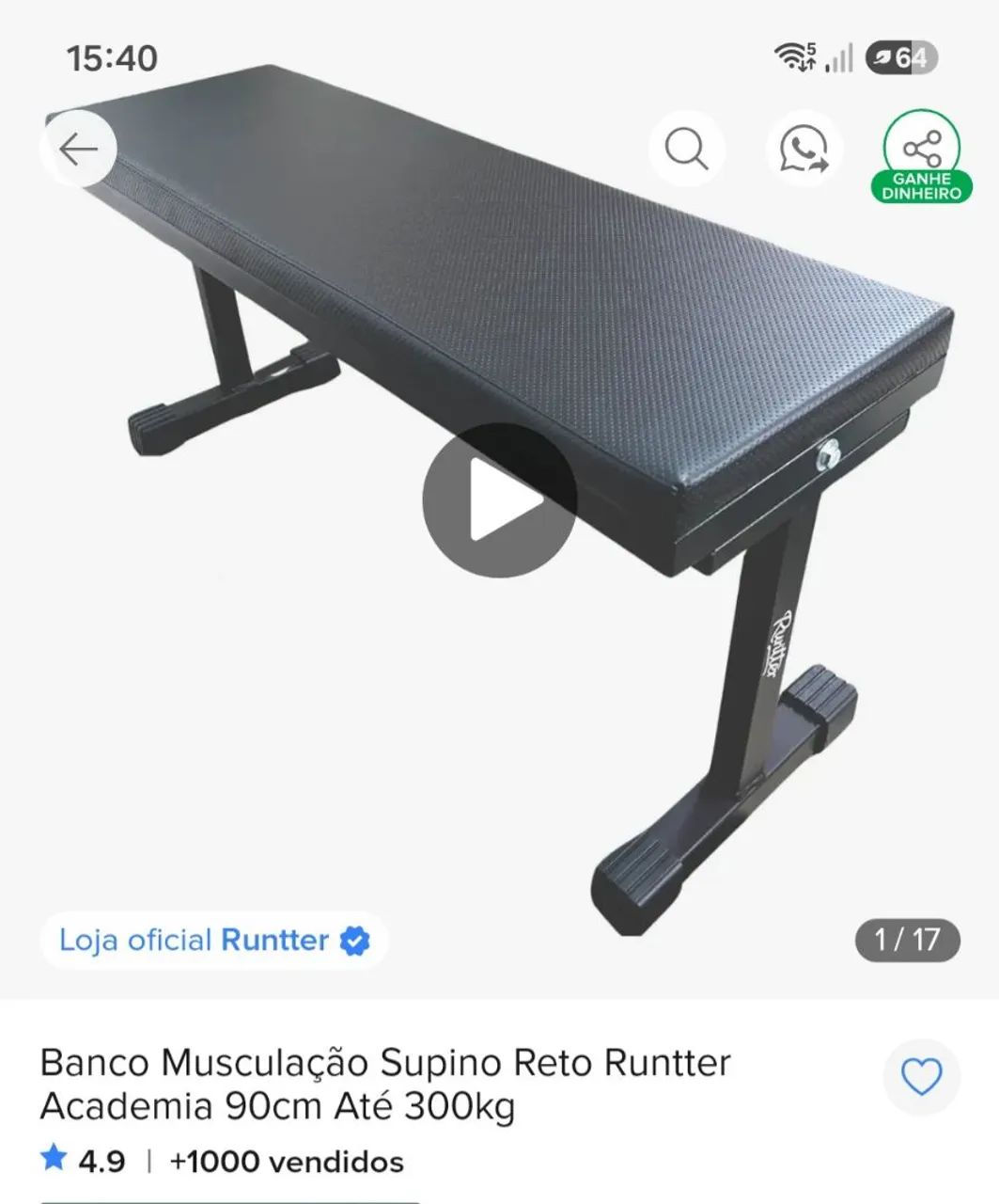 Banco e pesos musculação  - Foto 2