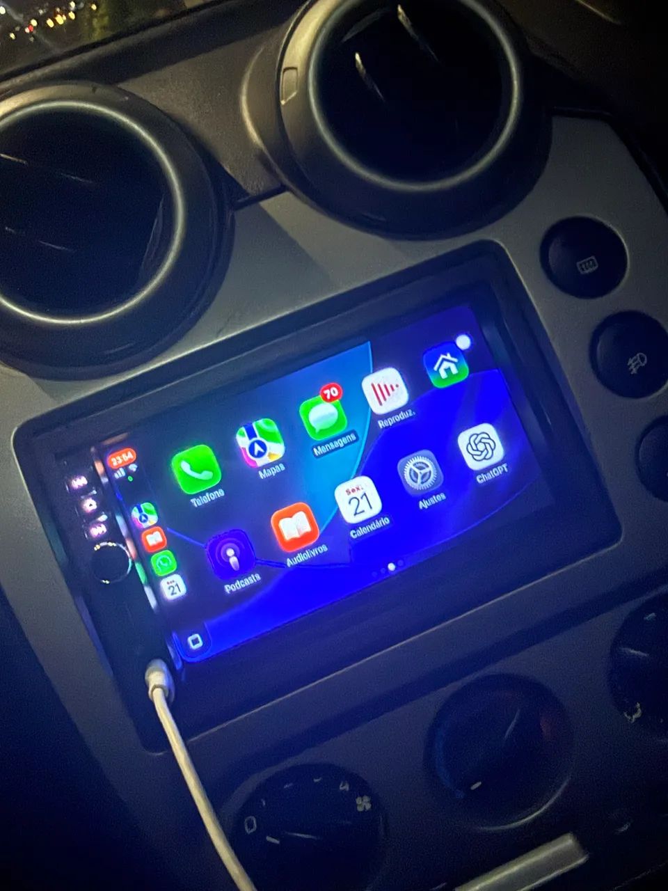 Multimídia H-tech 7 polegadas CarPlay  - Foto 4