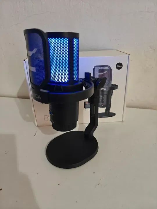 Microfone Comica Uni Pro USB sem fio microfone condensador RGB - Foto 2