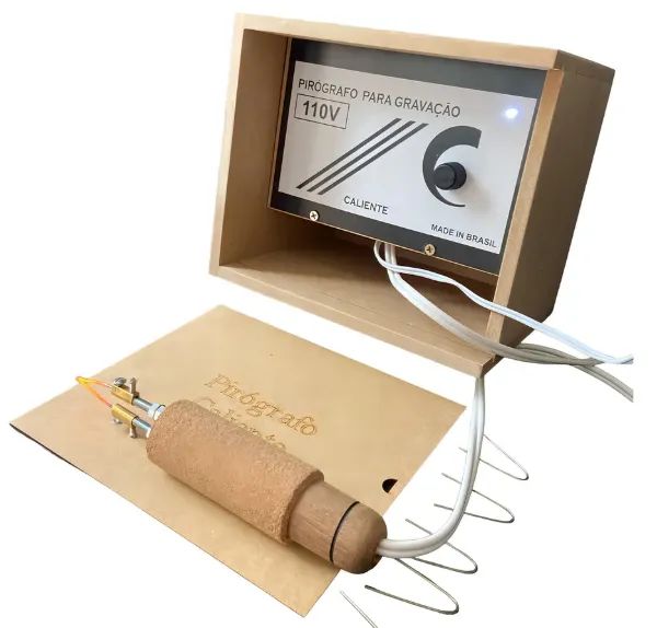 PirografadorPirógrafo Profissional Caliente Madeira 76W Com 6 Pontas Ajustável 110V - Foto 3