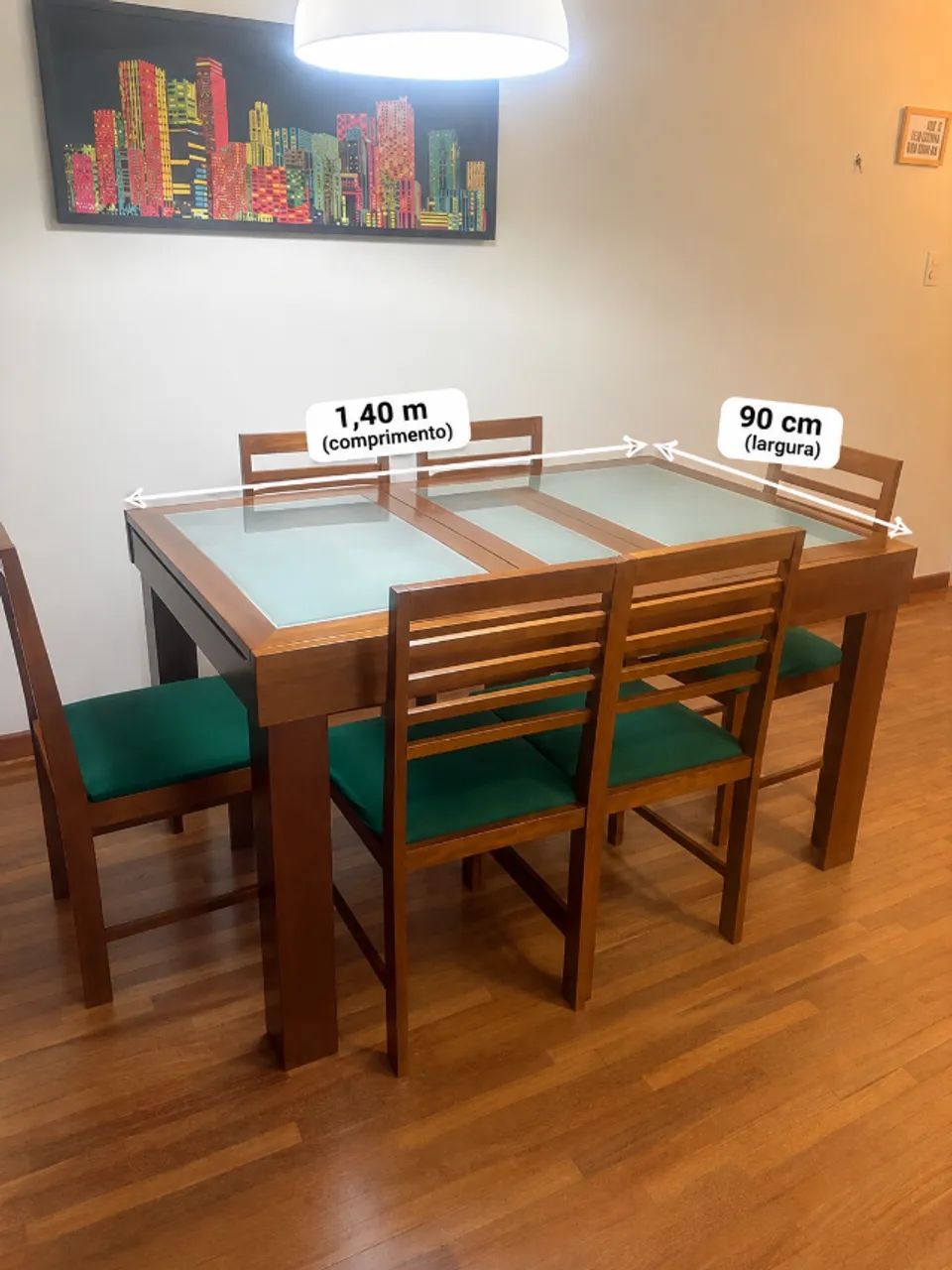 MESA DE JANTAR MADEIRA MACIÇA EXTENSÍVEL - Foto 4