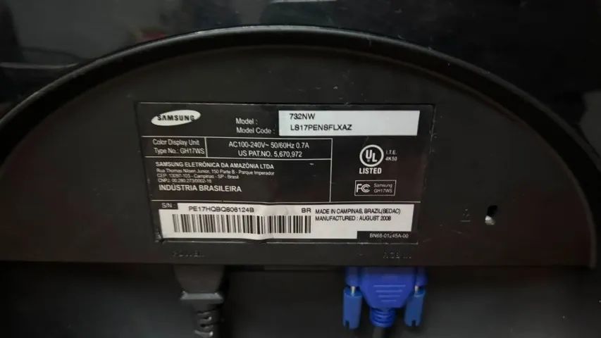 Monitor Samsung Modelo 732NW 17 Polegadas  - Foto 2