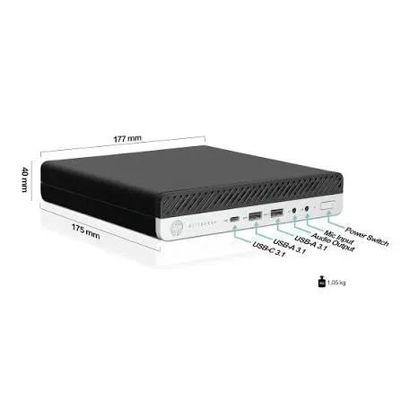  Mini PC HP 800 G4 Intel Core i5 8500t 6 núcleos 3,5 GHz 8GB 480GB Monitor AOC 21,5"  - Foto 2