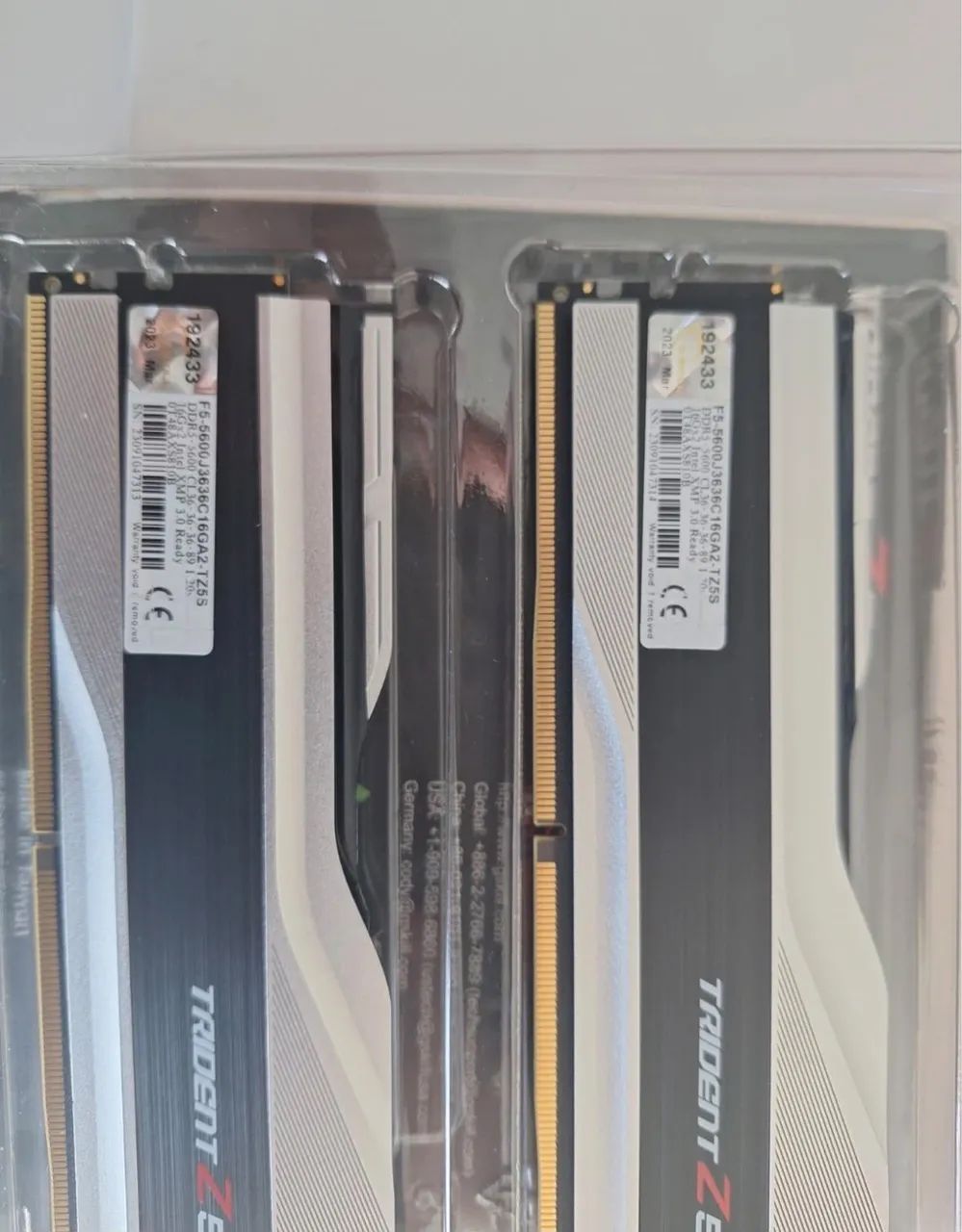 G.Skill 32gb 5600 mhz CL36 Trident Z5 DDR5 (2x16gb) memória