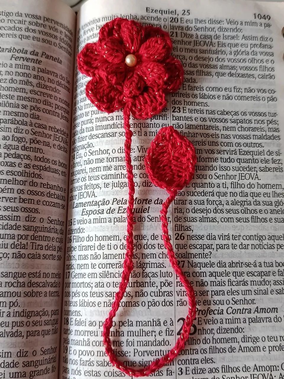 Marcado de livro crochê  - Foto 2