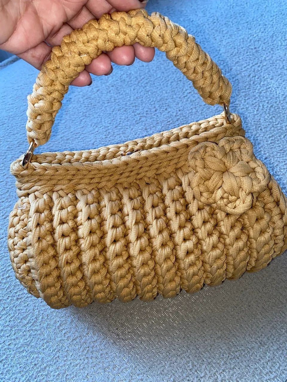 Bolsa de crochê feita a mão  - Foto 2