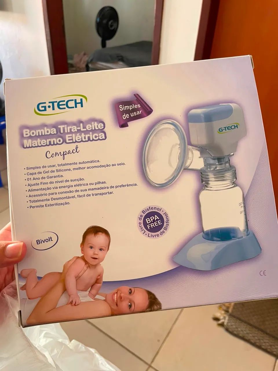 Bomba Tira-leite Materno Elétrica G-tech Compact Automática