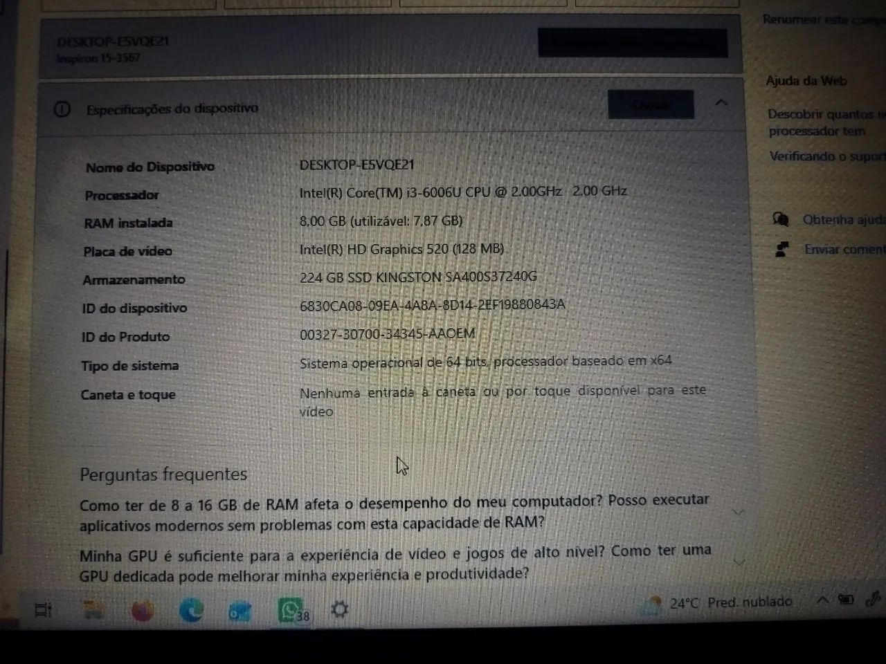 Notebook Dell para vender logo  - Foto 5