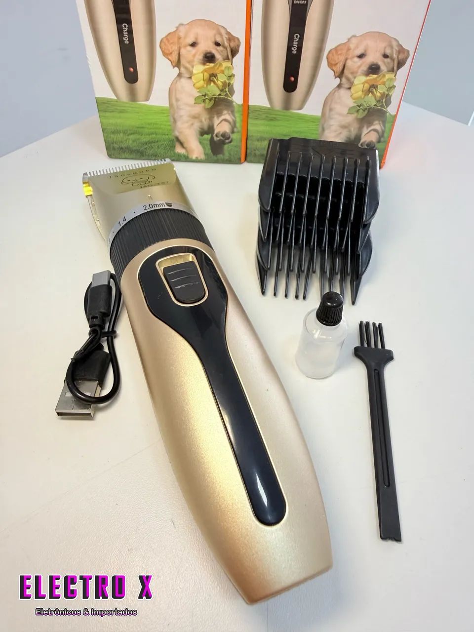 MÁQUINA DE TOSA PARA PET C/ACESSÓRIOS