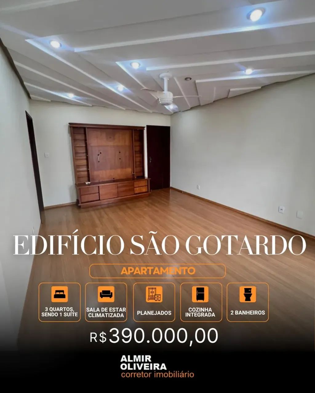 JS - Apartamento - Edifício São Gotardo - Centro - 3 Dormitórios (1 suíte) - Sertãozinho/S