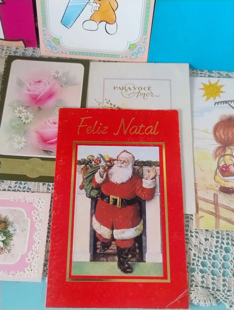 Lote cartões antigos de natal  - Foto 4