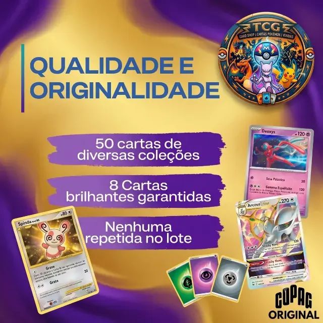 50 Cartas Pokemon Copag 100% Originais - Foto 3