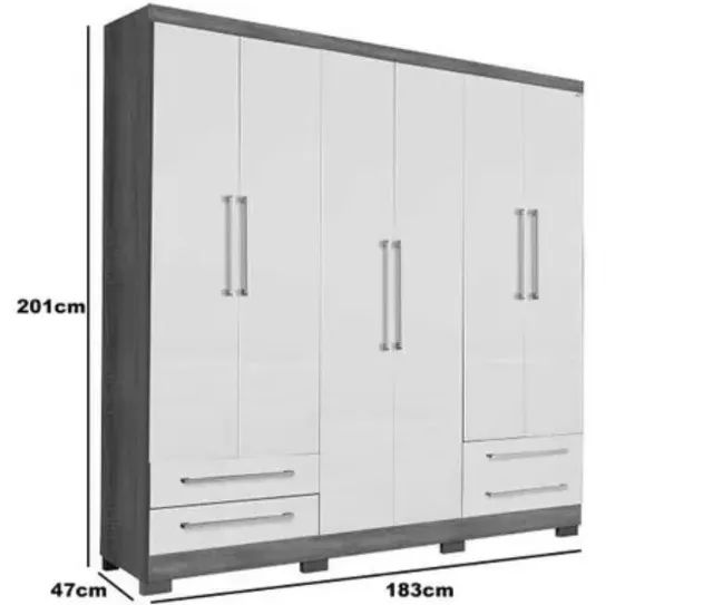Promoção Guarda Roupa Branco 6 portas - 23/02/26 - Foto 2