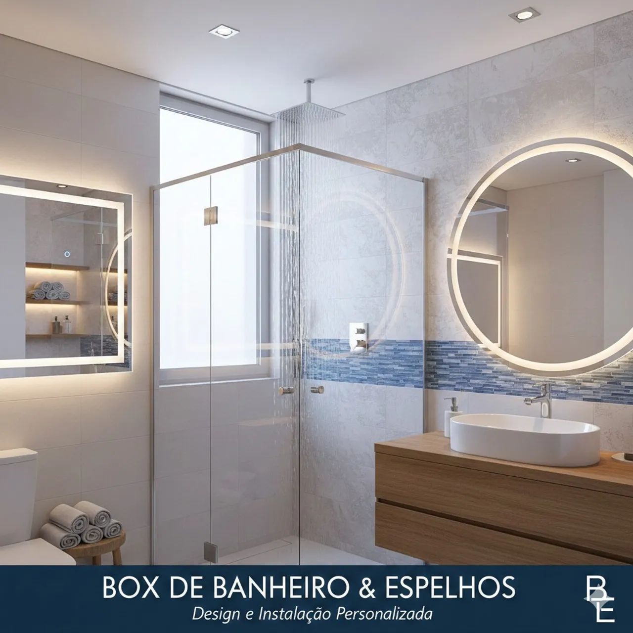 Seu Banheiro e ambientes com Cara de Revista! Box e Espelhos no melhor preço. 