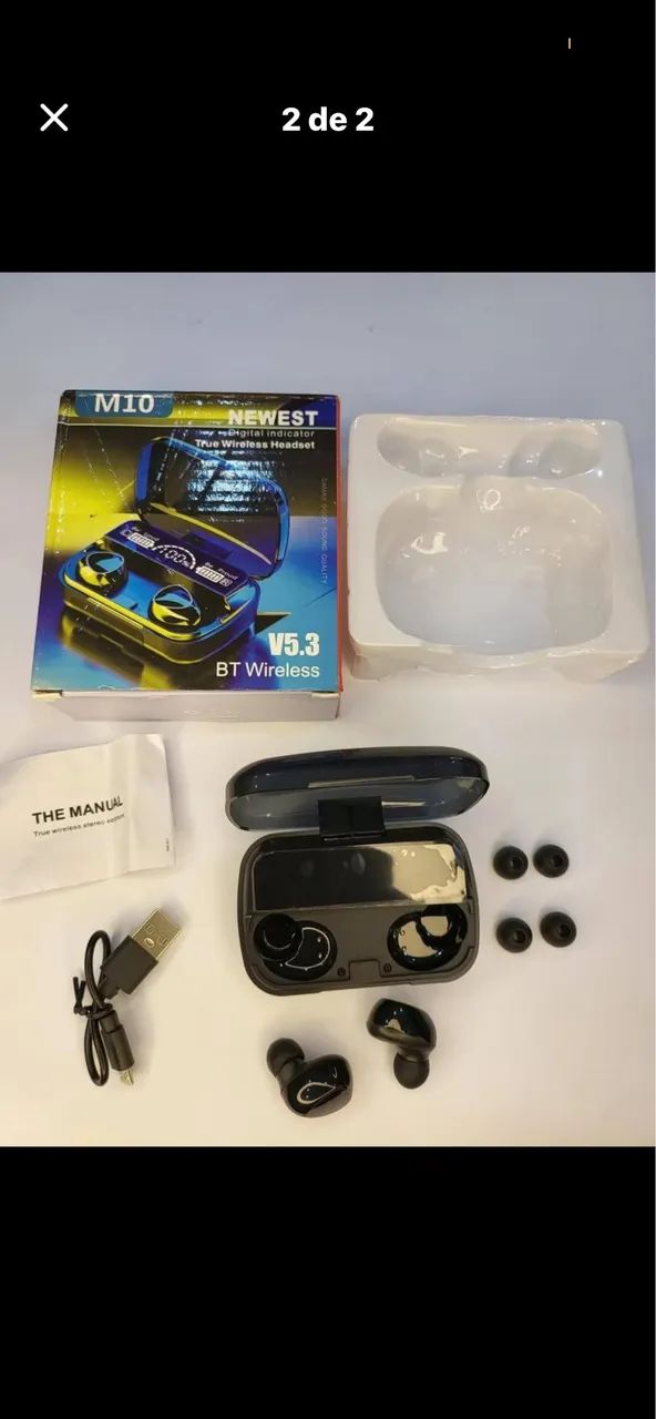 Fone Bluetooth TWS M10 Resistente à Água com Estojo de Recarga - Foto 2