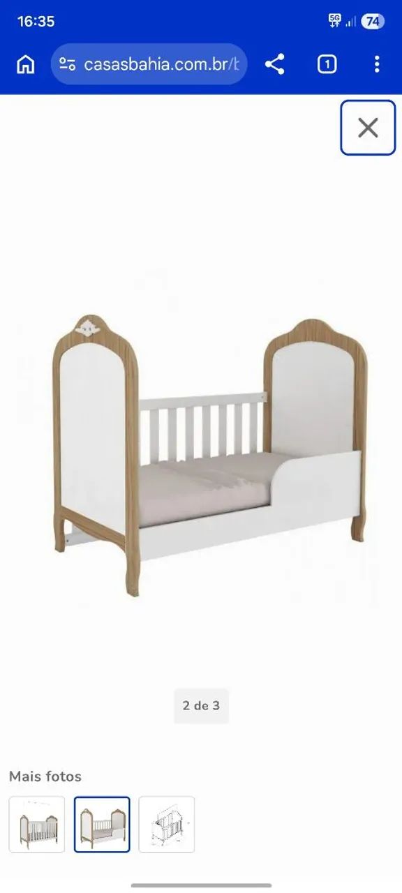 Berço mini cama com colchão.  - Foto 5