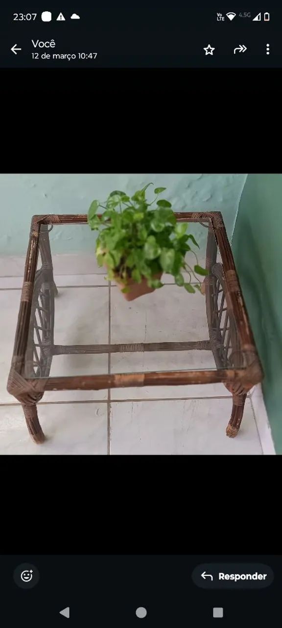 Conjunto em vime para terraço  - Foto 3