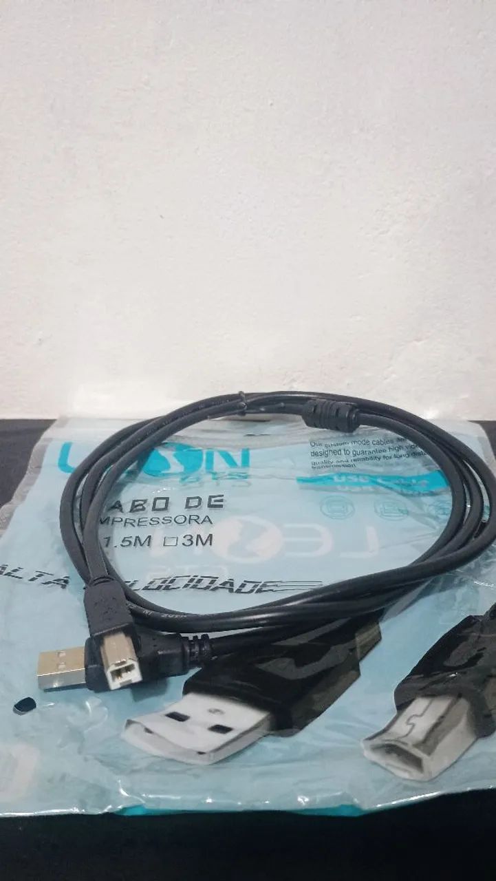 Cabos USB para impressoras com 1.5mt-3mts-5mts / OFERTA IMPERDÍVEL 