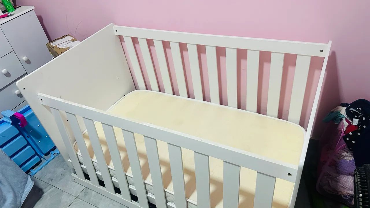 Berço cama completo com colchão novo