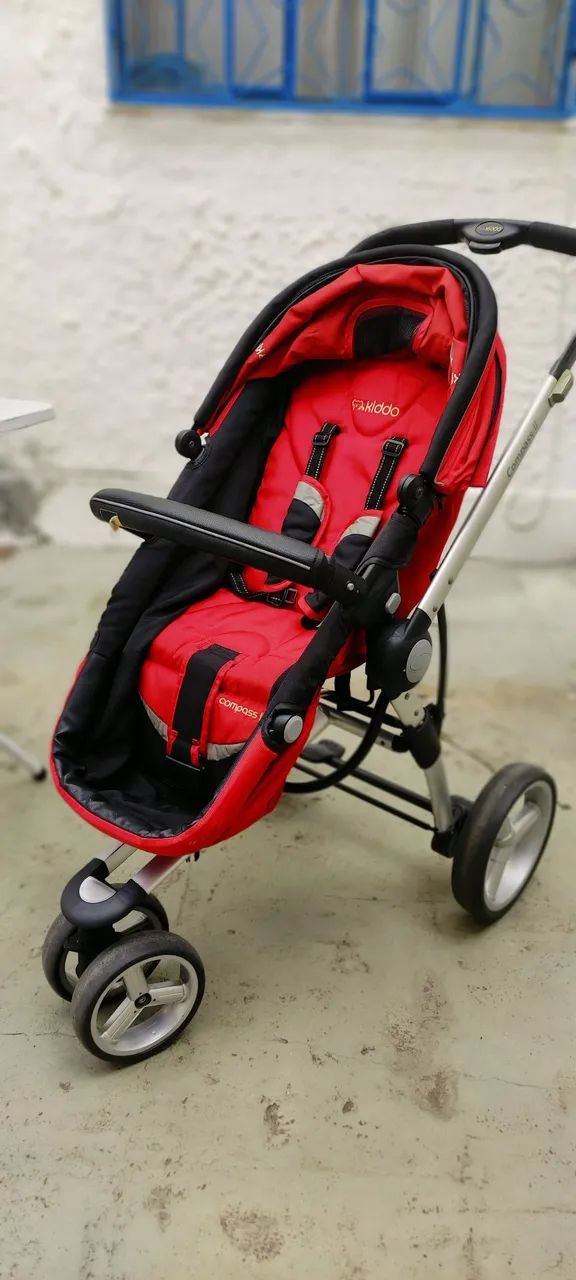Carrinho de bebê Kiddo Compass Vermelho  - Foto 2