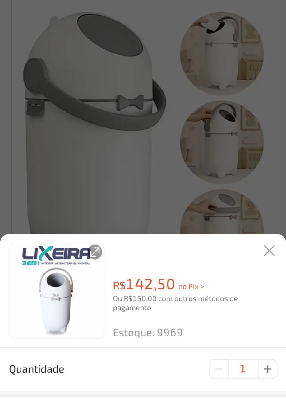 Lixeira anti odor - Foto 4
