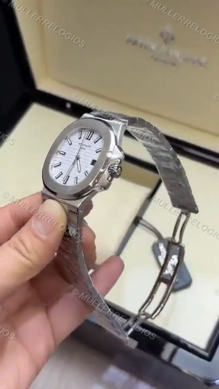 Patek Philippe Branco Base ETA + Caixa Completa - Foto 5