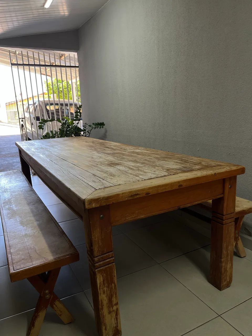 Mesa rústica peroba rosa 