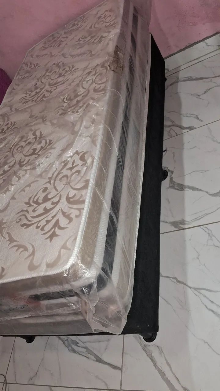 Cama Box colchão de molas (base e colchão) colchão ainda no plástico  - Foto 2