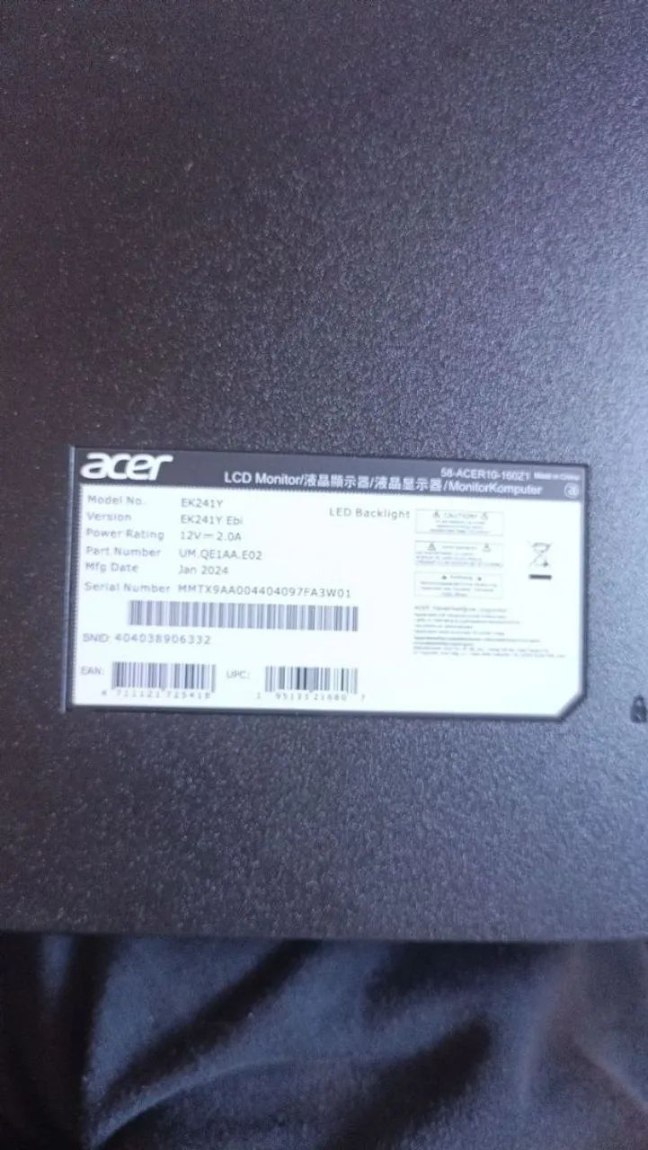 Monitor acer retirada de peças  - Foto 3