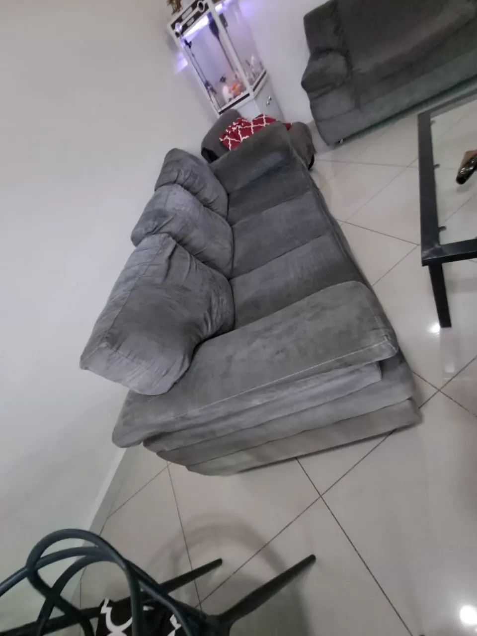 SOFA CINZA 3 LUGARES