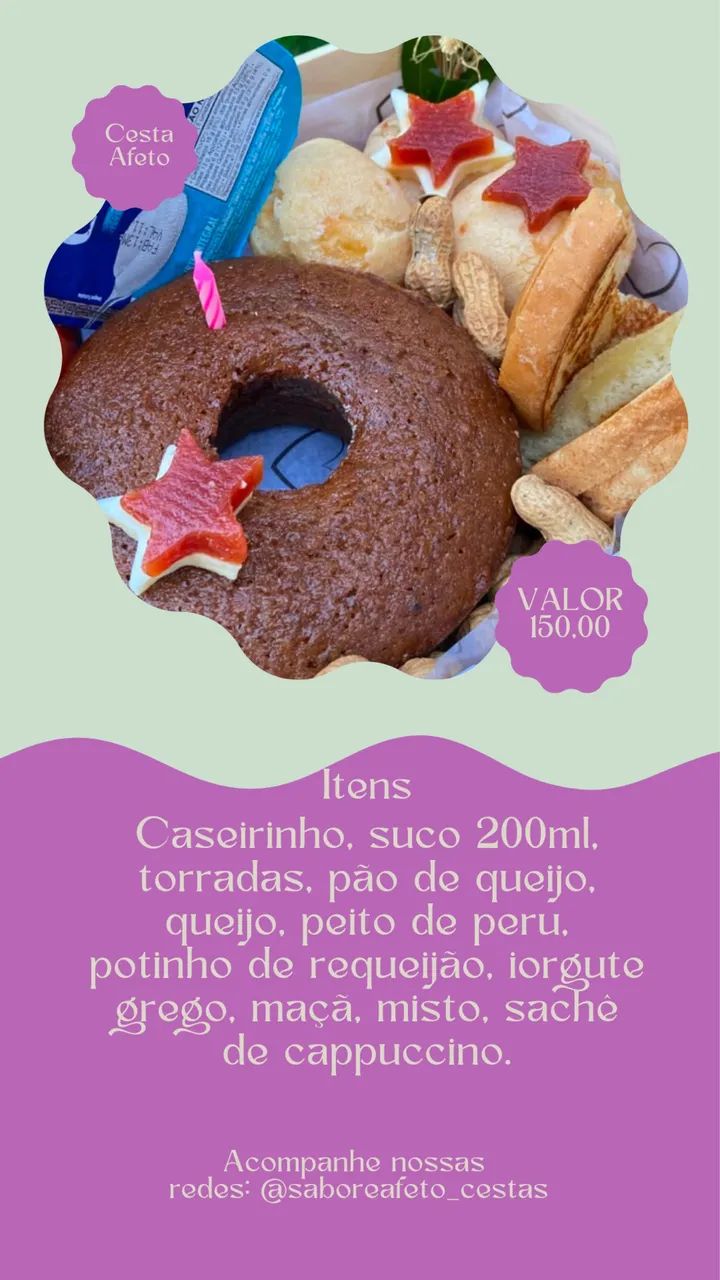 Cesta de café da Manhã  - Foto 4