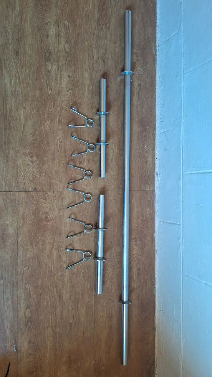 Kit 60KG de anilhas + Barras + Banco - Foto 2