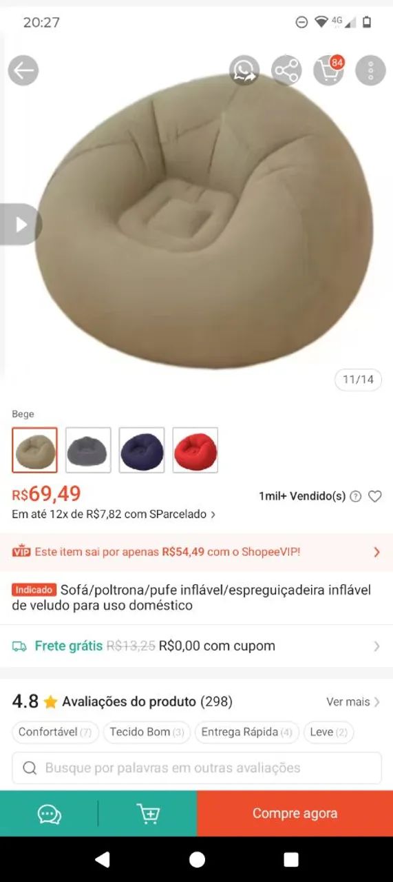 Puff inflável  - Foto 2