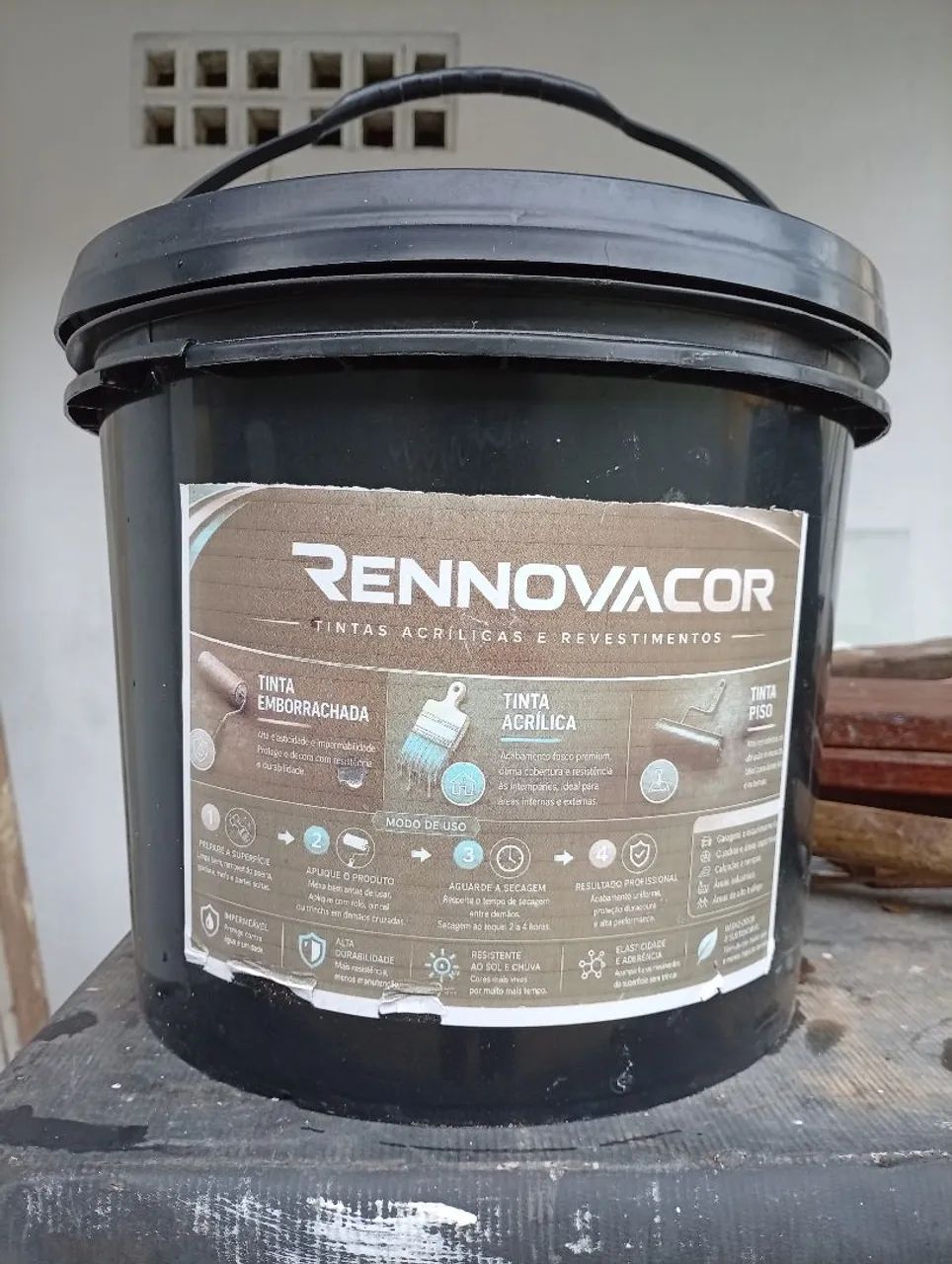 Tinta emborrachada 18 kg. 