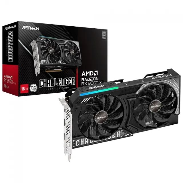 Placa De Vídeo Asrock Radeon Rx 9060 Xt 16gb Gddr6 2048 Núcleos 8k