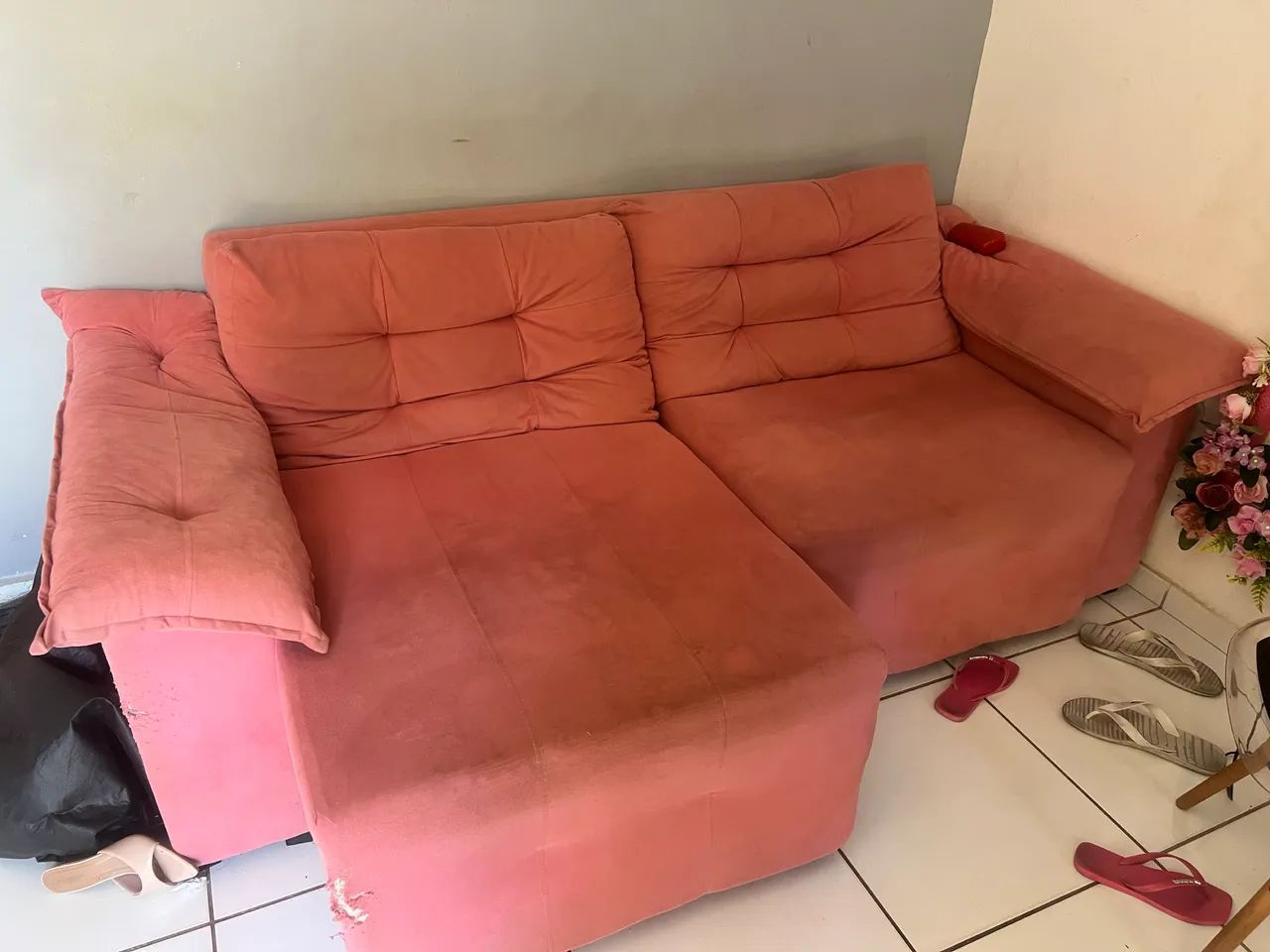 Sofá cama rosa - Foto 4