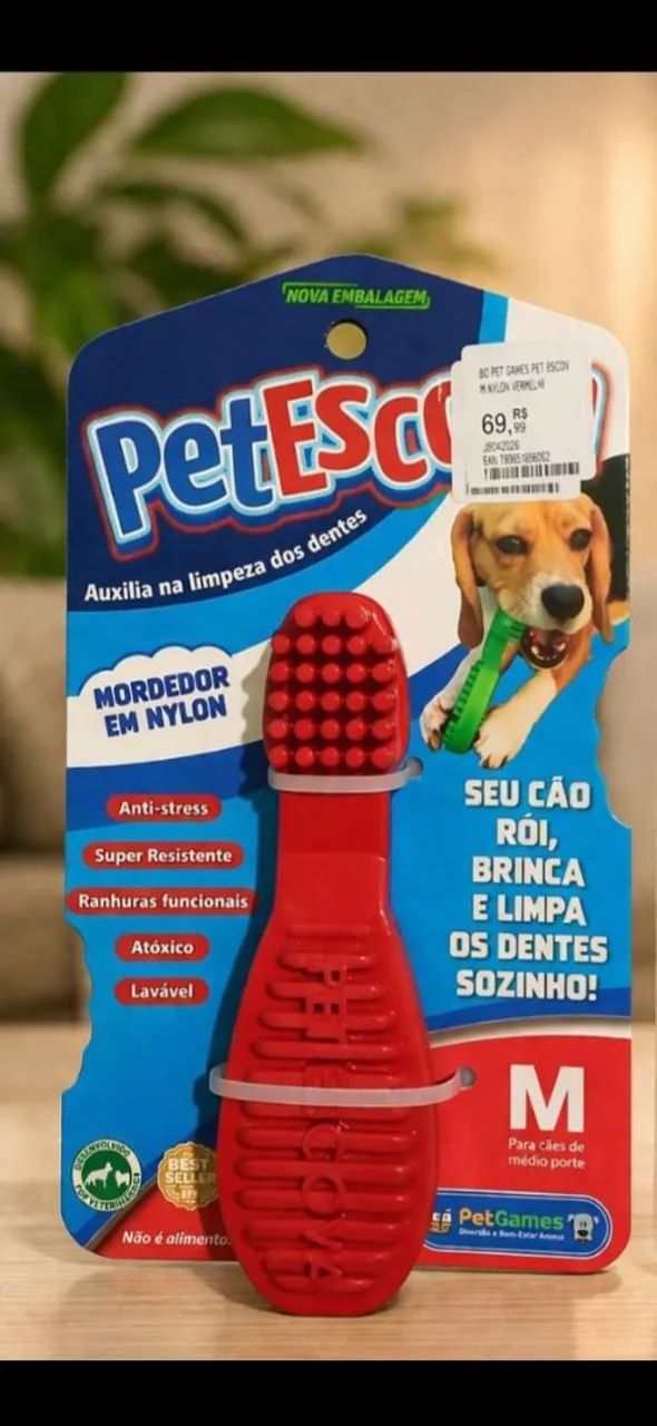 Brinquedo para cachorro , mordedor que auxilia na limpeza dos dentes 
