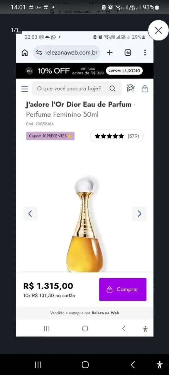Perfume dior