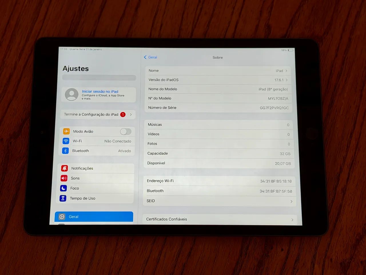 iPad 8º Geração 32GB Usado  - Foto 5
