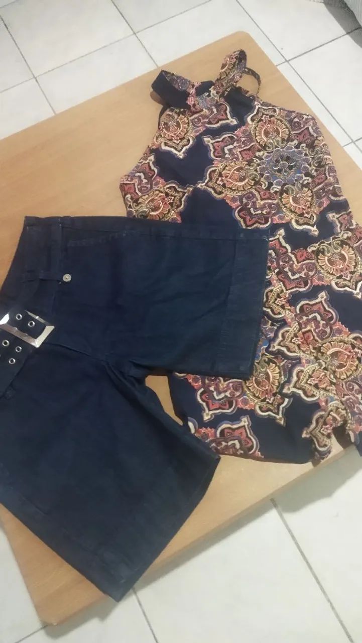 Combo Bermuda 40 + macaquinho P feminino. - Foto 3