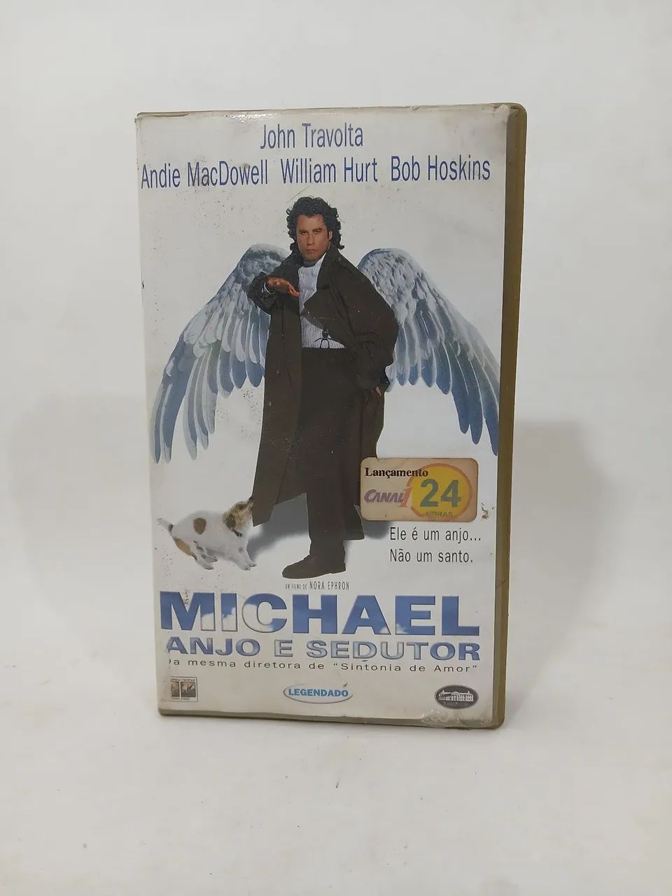 Raro VHS com o filme Michael Anjo e Sedutor com John Travolta 