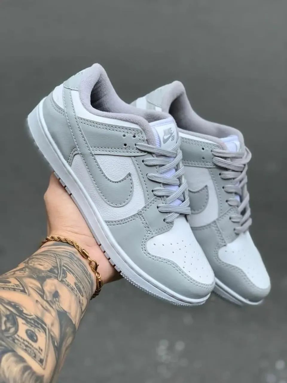 Nike Dunk Low Cinza/Branco Unissex