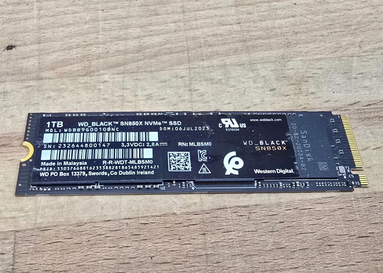 【中古】WD BLACK SN850X 1TB M.2 SSD WD BLACK SN850X 1TB NVMe - Armazenamento - Jabaquara, São Paulo