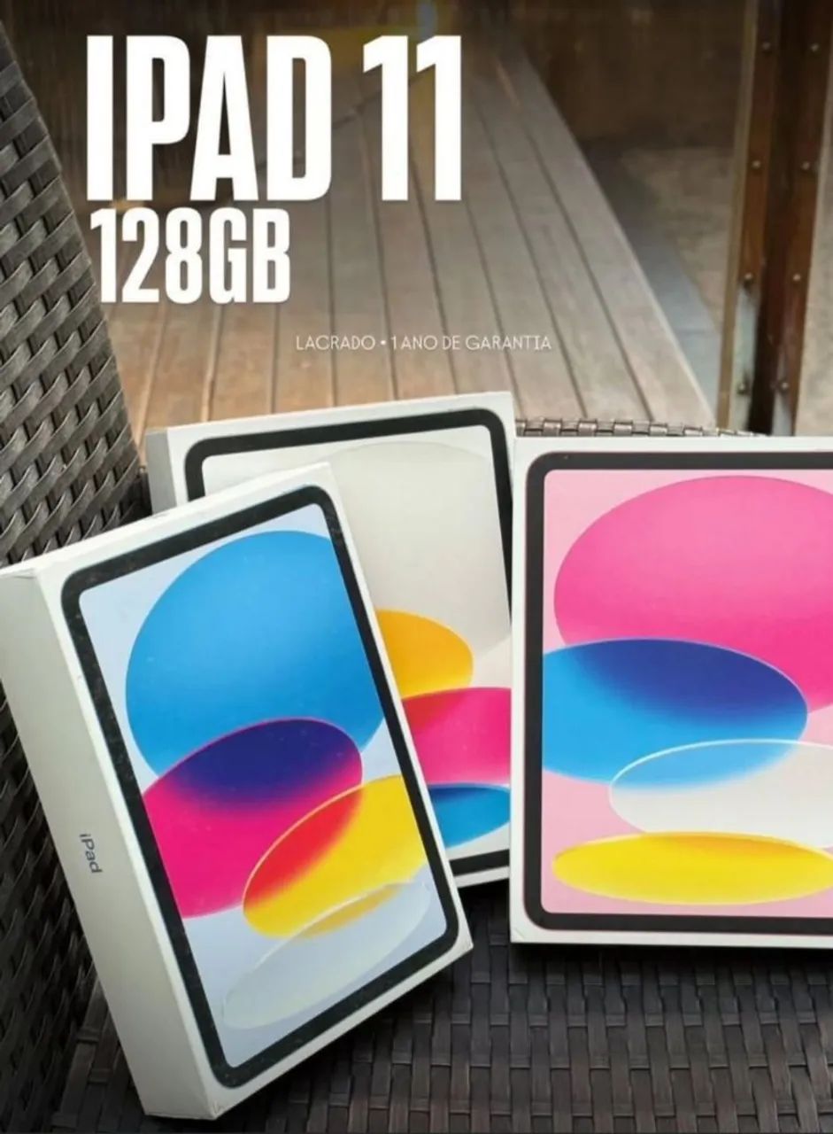 iPad 11 128GB Novo, Lacrado, Original 