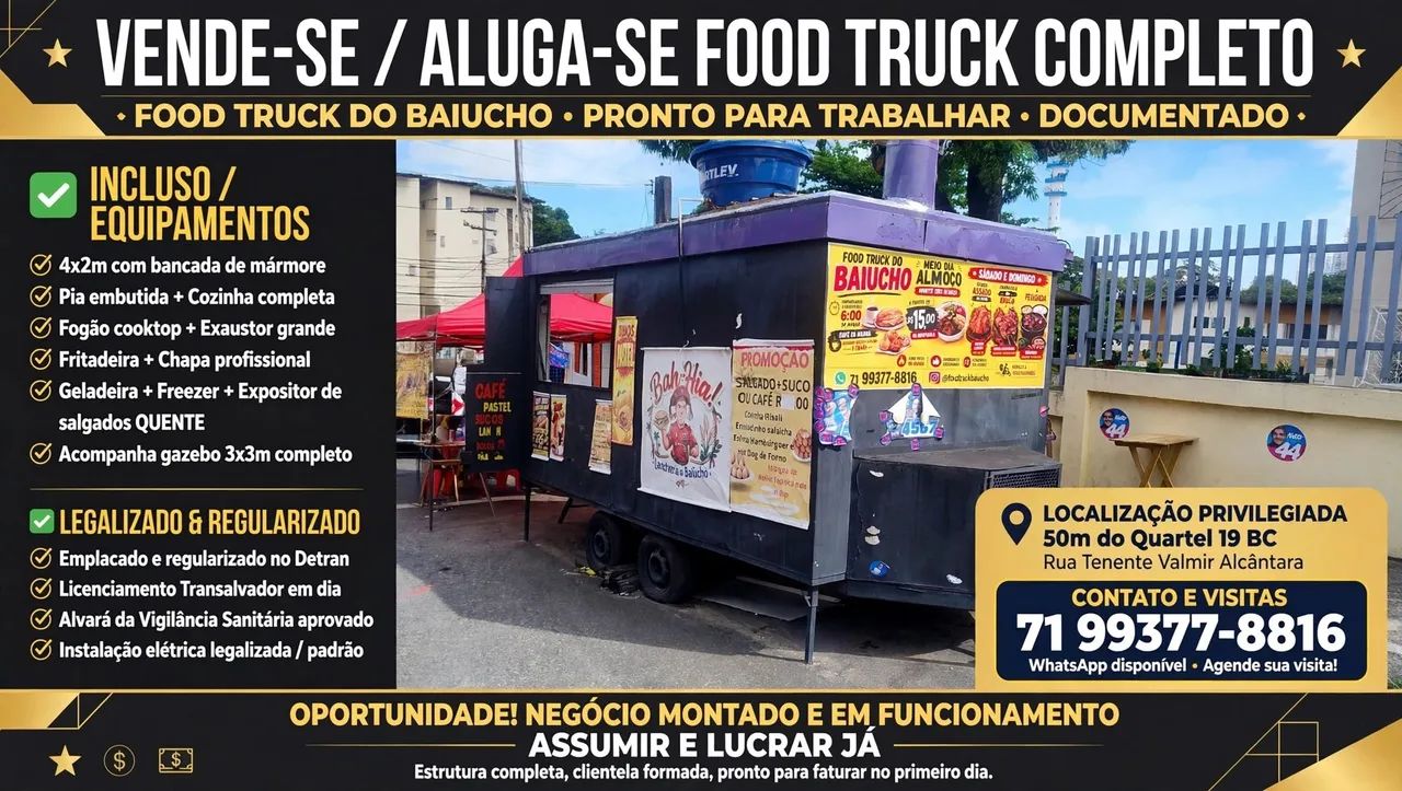 Food truck treiller comercial 