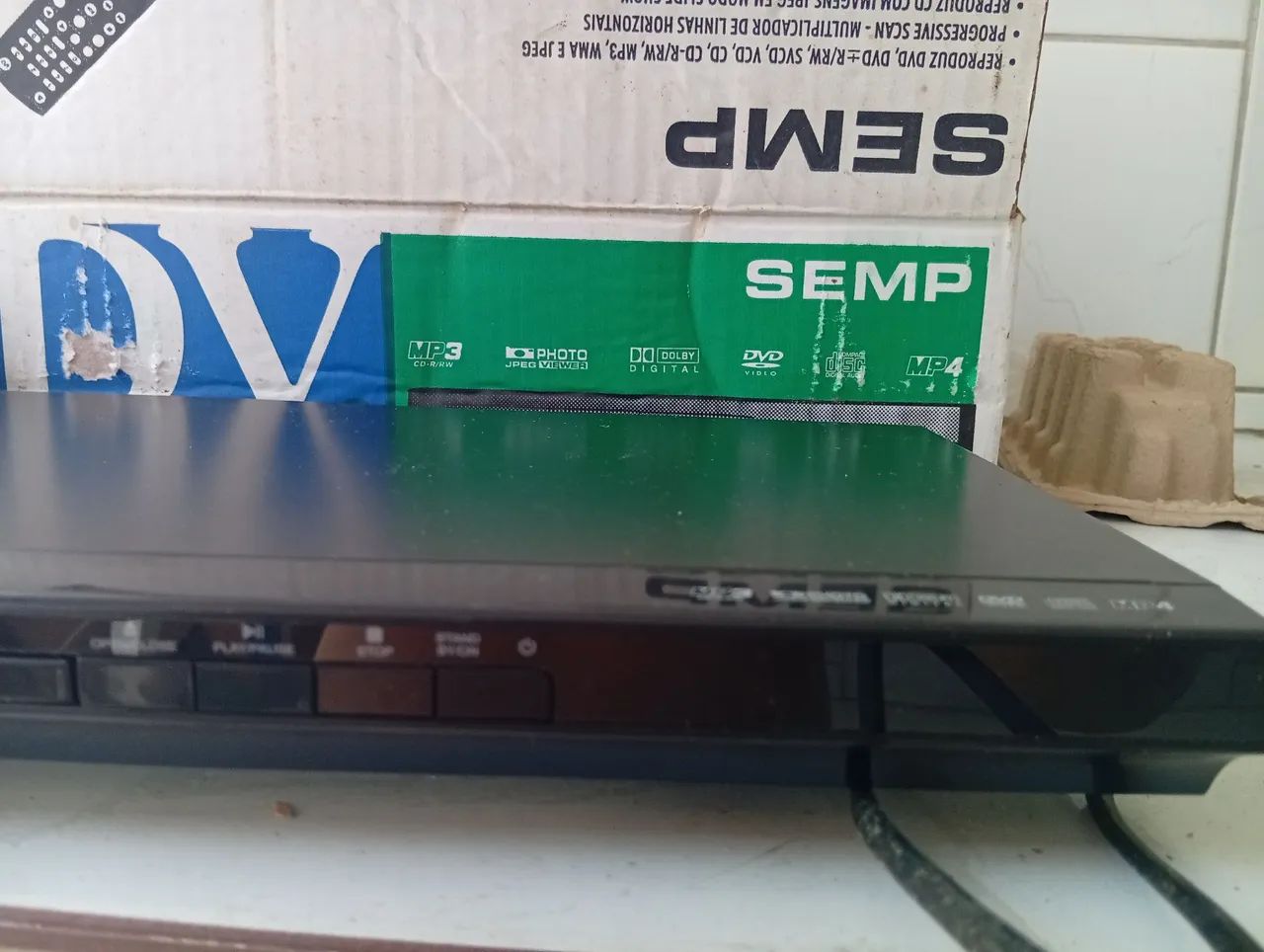 Dvd player novo na caixa 