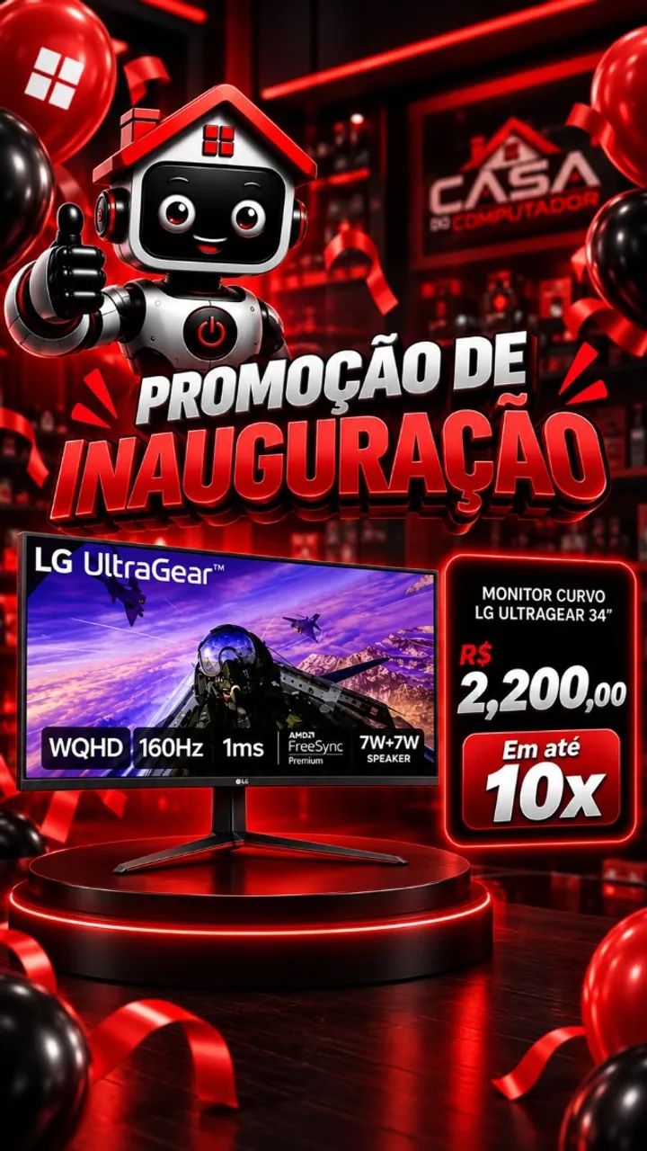 MONITOR CURVO LG 34 POLEGADAS