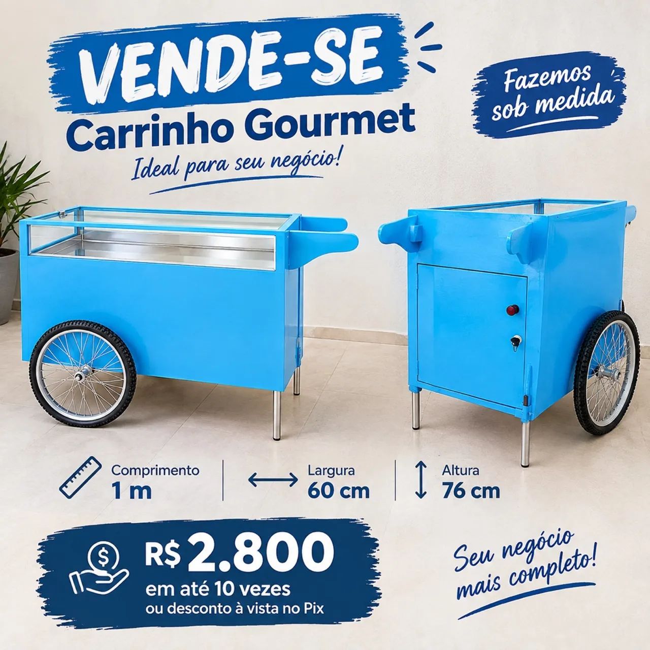 Carrinho de vendas/ gourmet 