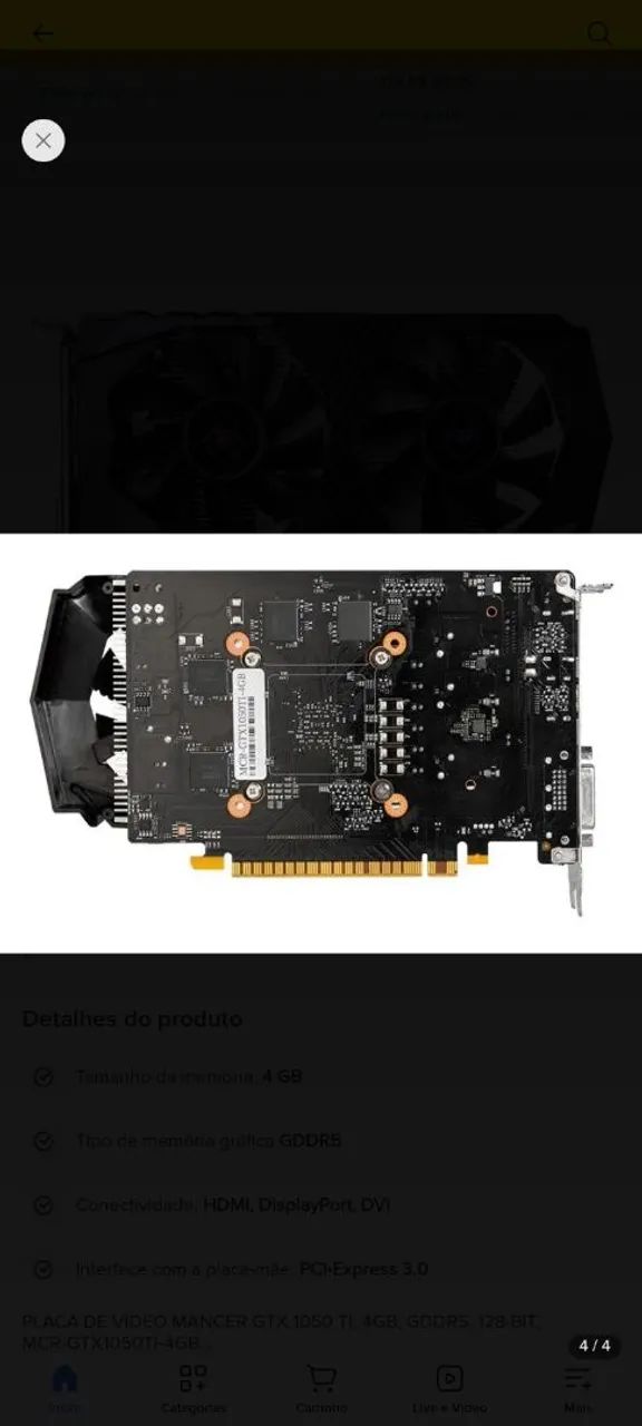Placa de vídeo GTX 1650  - Foto 2