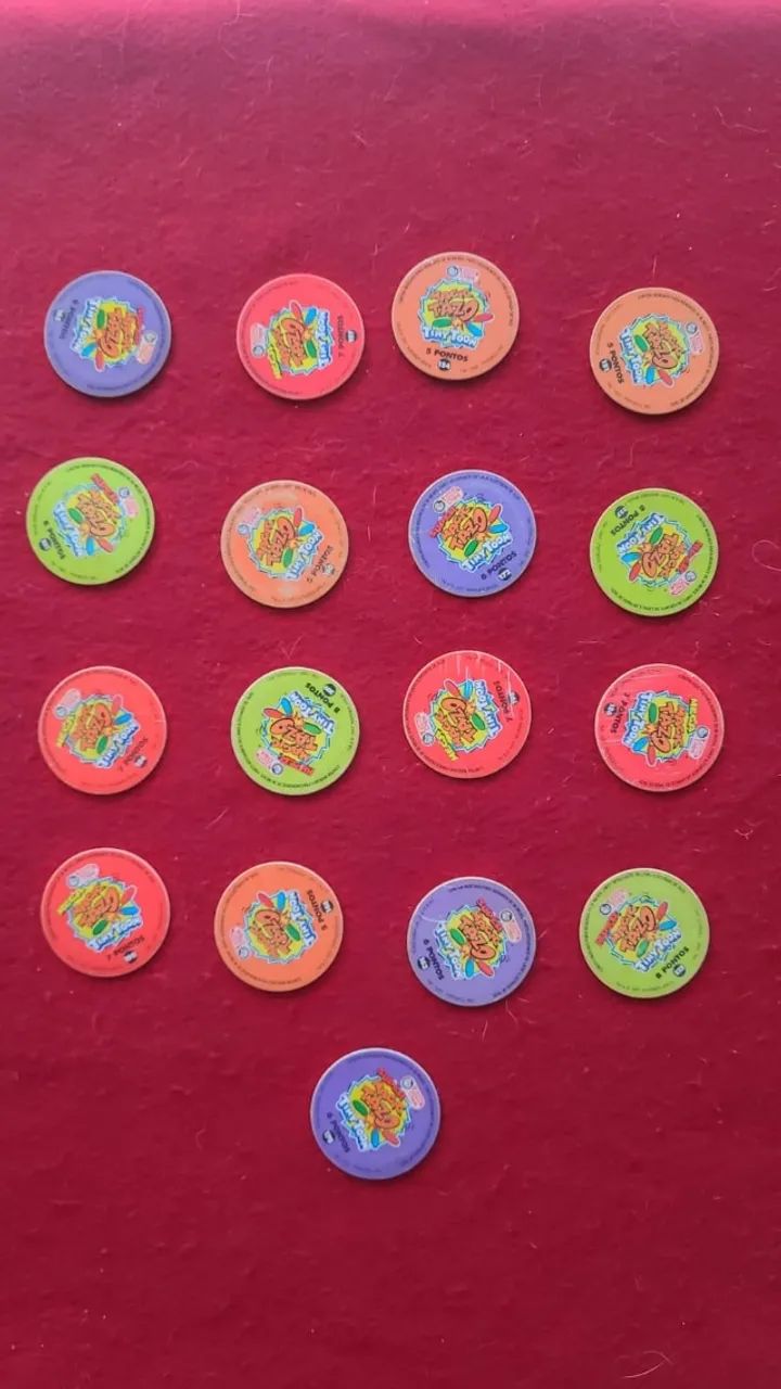 Lote com 17 Tazos Tiny Toon Elma Chips - Foto 3